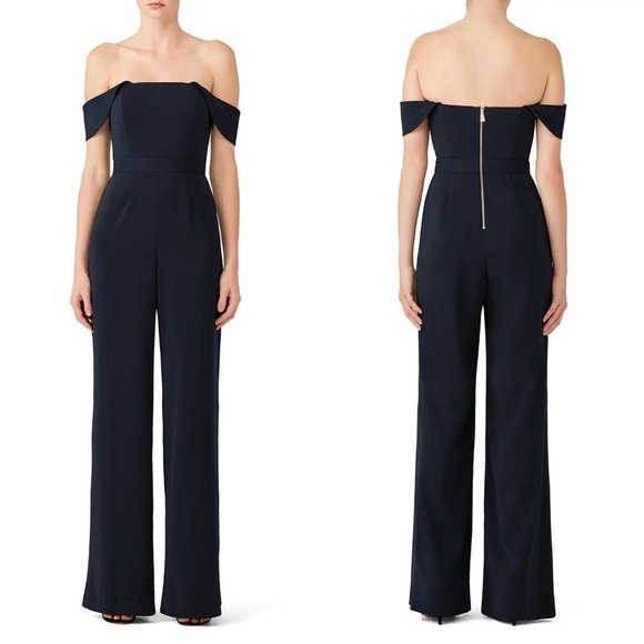 Jay Godfrey Brin Jumpsuit in Midnight Navy Blue - Picture 1 of 8